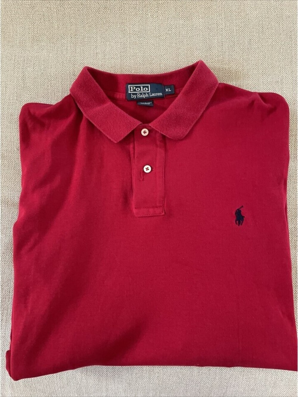 Polo Ralph Lauren Shirt Red Blue Pony Long Sleeve XL
